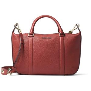 Michael Kors Raven Brick Leather Satchel